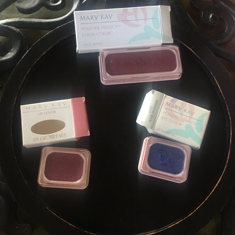 Mary Kay blush, lip colors and eye shadow